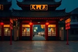 《长河渡》晨雾中的渡口木船与江面倒影